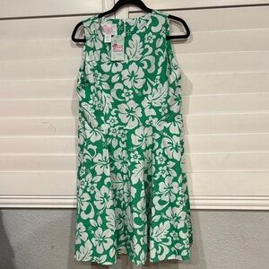 Green Floral Sleeveless Dress